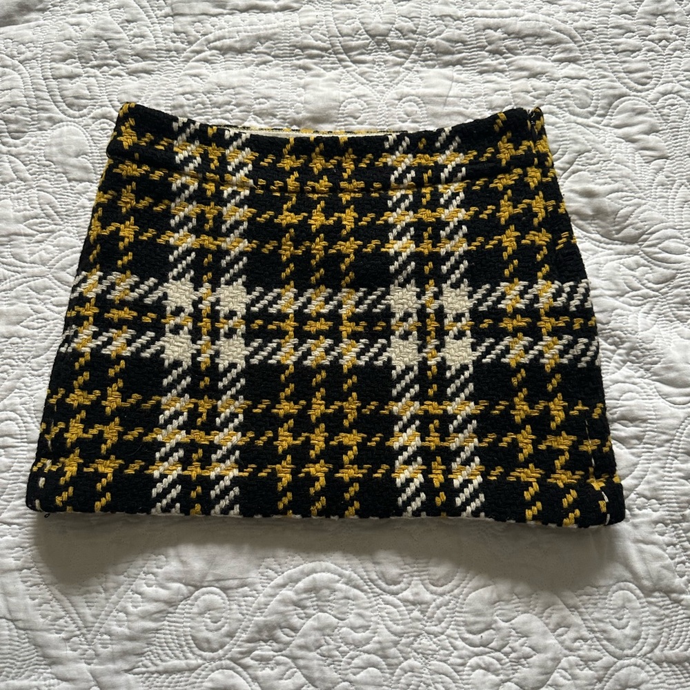 🐝J.Crew Houndstooth Mini Skirt🐝